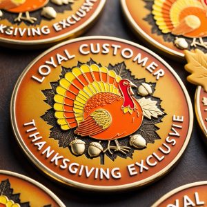 Thanksgiving challenge coins