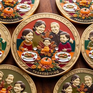 Thanksgiving challenge coins