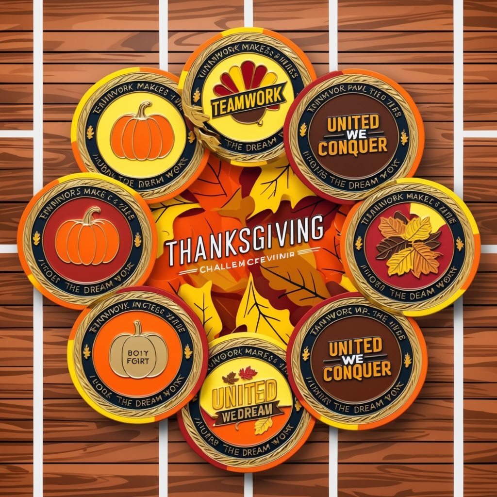 Thanksgiving challenge coins