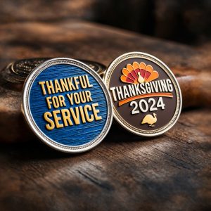 Thanksgiving challenge coins